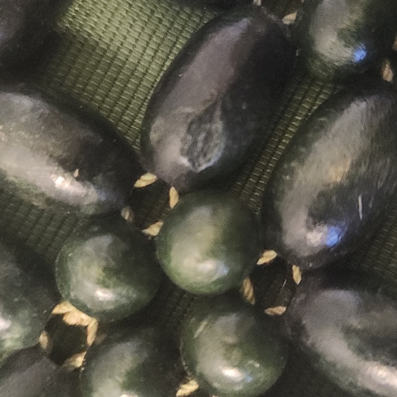 Walborg Vintage Green wood beaded Purse - Picture 13 of 15